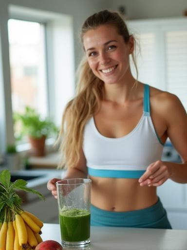 Persona activa disfrutando de un snack saludable